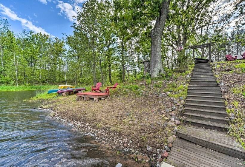 Frederic Lakefront Retreat W/ Dock & Patio!