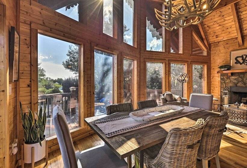 Piney Creek Mountain View Cabin W/ Wraparound Deck