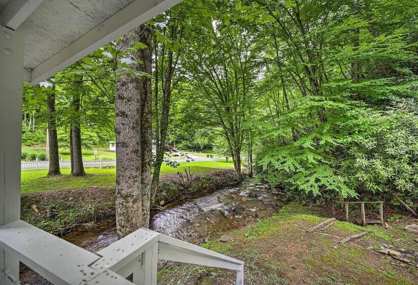 Tranquil Creekfront Bryson City Home W/ Grill!