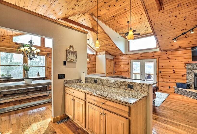 Rustic Cabin W/ Mountain Views & Private Deck!