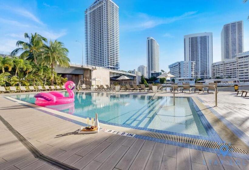 فندق صغير Upper Studio   Balcony   Pool   Gym   Near Beach