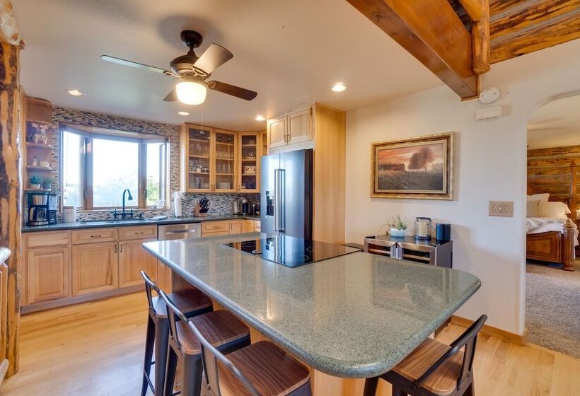 Heated Pool + Mtn Views: Log Cabin In Parker!