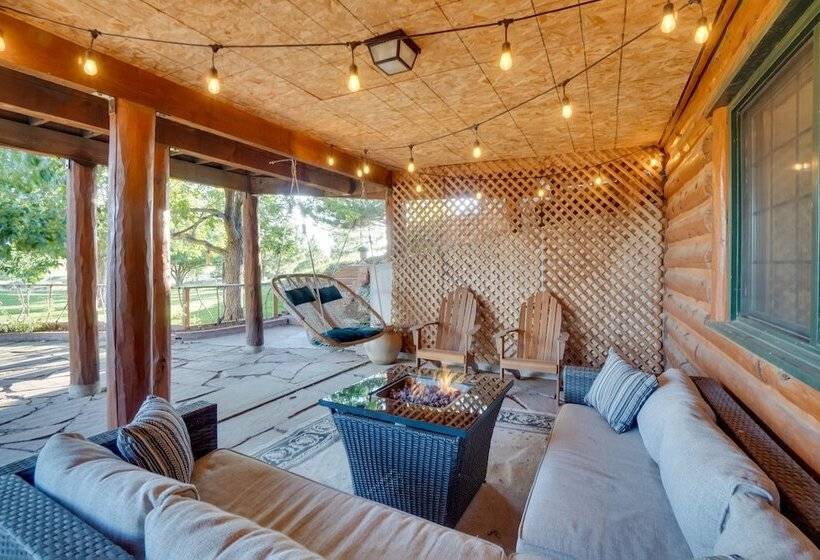 Heated Pool + Mtn Views: Log Cabin In Parker!