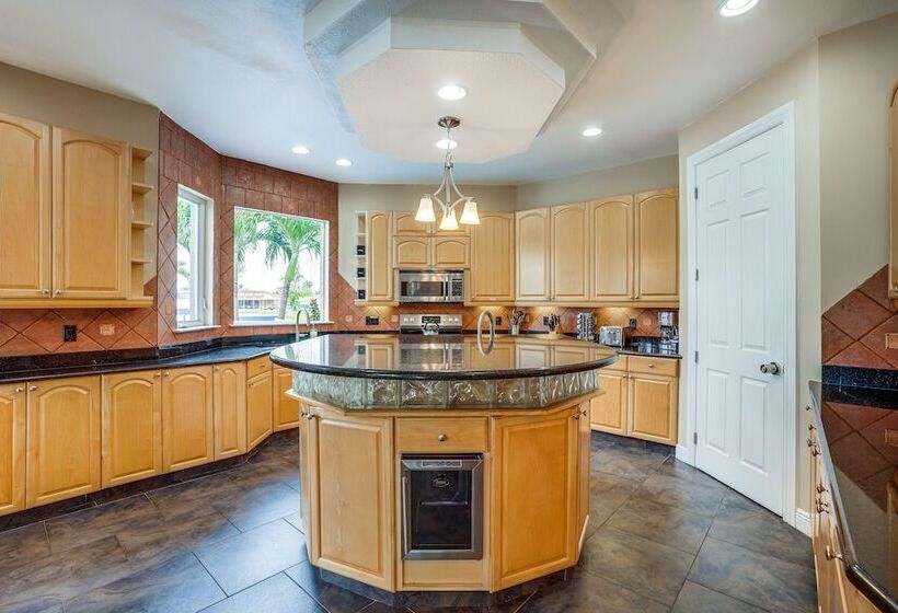 Pool & Boat Dock: Pet Friendly Cape Coral Home