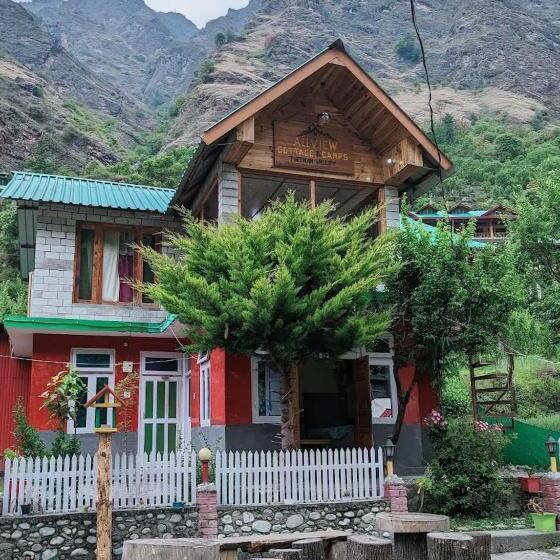 호텔 All View Cottage Tirthan Valley River Side