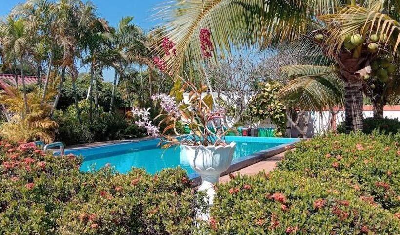 膳宿费 Bungalow 36 M2 Sur Terrain 400m2 Avec Piscine Privée A 12km De Ban Dung