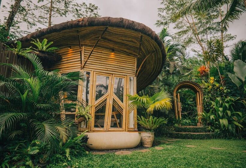 住宿加早餐  Hideout Eco Bamboo House Bali