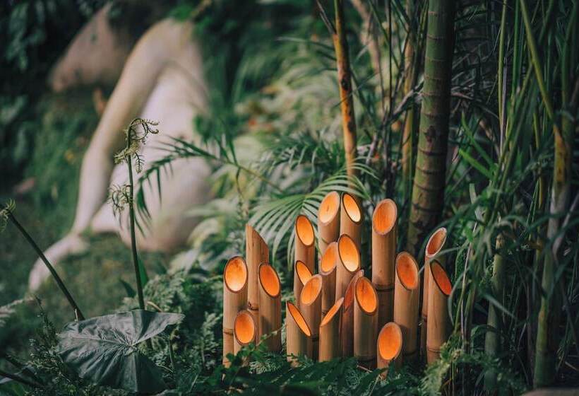 住宿加早餐  Hideout Eco Bamboo House Bali