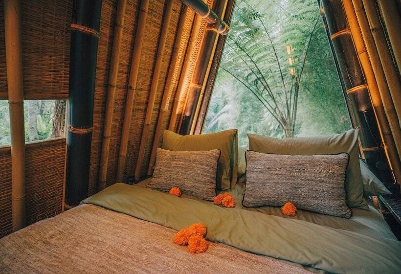 住宿加早餐  Hideout Eco Bamboo House Bali