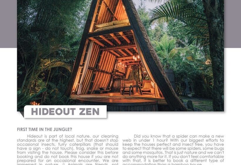 住宿加早餐  Hideout Eco Bamboo House Bali