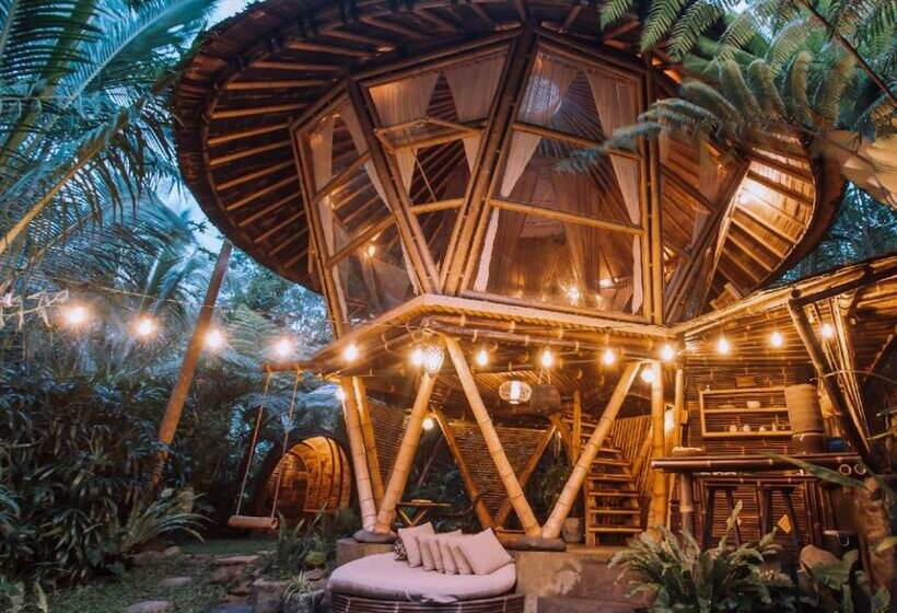住宿加早餐  Hideout Eco Bamboo House Bali