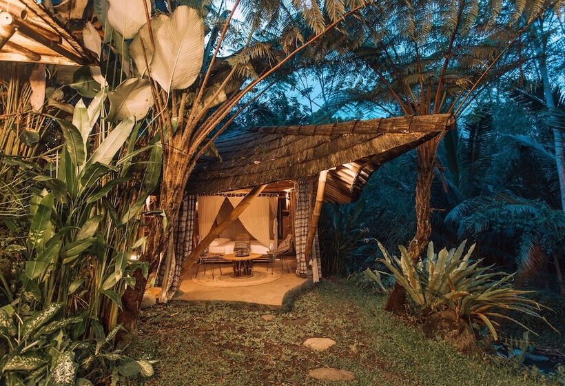 住宿加早餐  Hideout Eco Bamboo House Bali