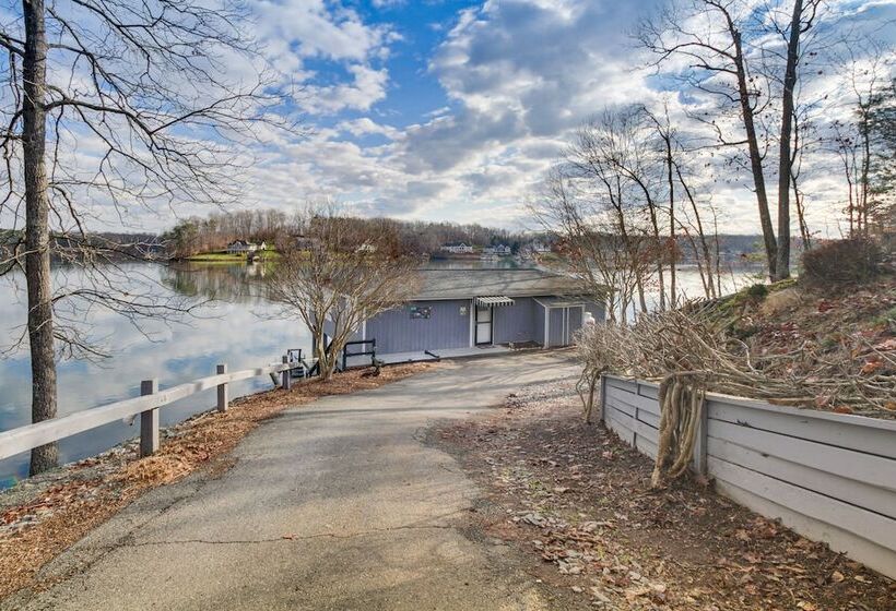 Unique Smith Mountain Lake Home Over Water W/ Dock