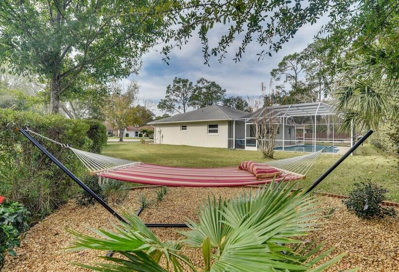 Palm Coast Home W/ Heated Pool, Fire Pit & Bbq!