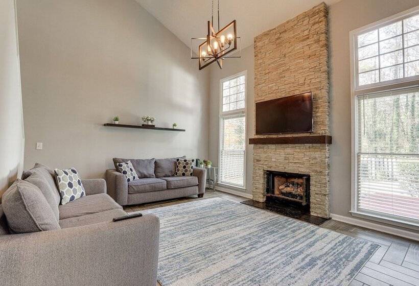 Spacious Lawrenceville Retreat W/ Fireplace + Deck