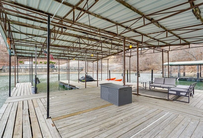 Boat Dock: Waterfront Lake Of The Ozarks Home