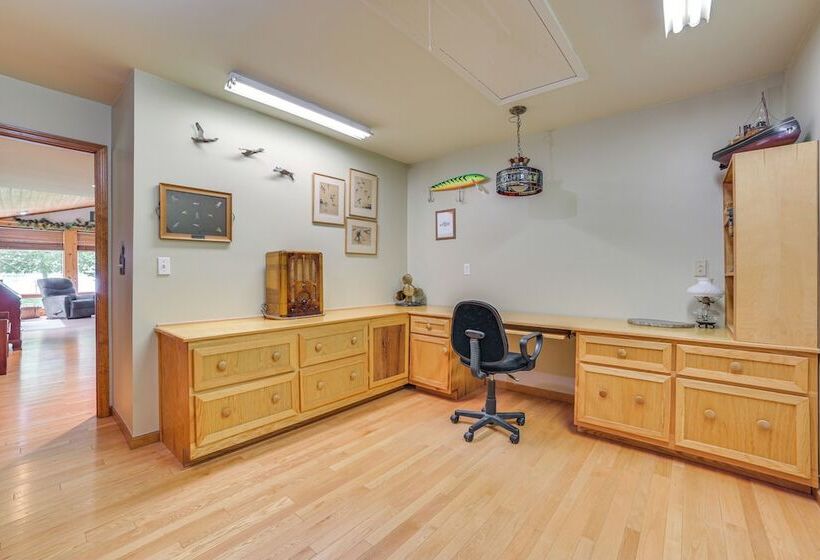 Cheboygan Home W/ Private Boat Dock On Burt Lake!