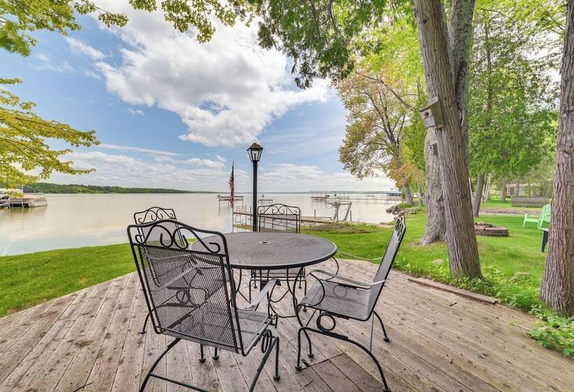 Cheboygan Home W/ Private Boat Dock On Burt Lake!
