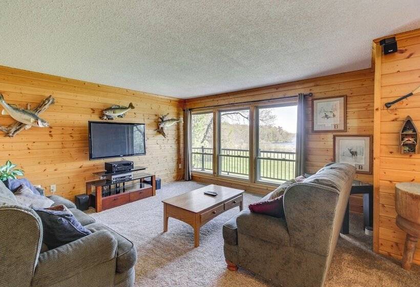 Private Lakefront Emily Home W/ Yard & Fire Pit!