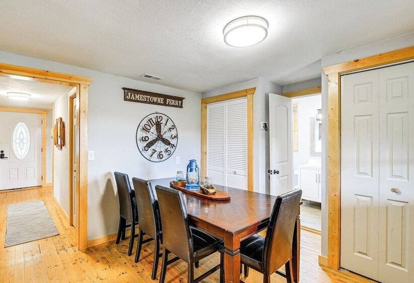 Deck & Scenic View: Historic Cabin In Piney Creek!