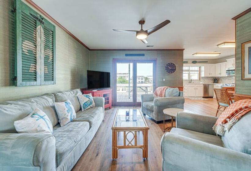 Canal Front Home W/ Deck: Walk To Holden Beach!