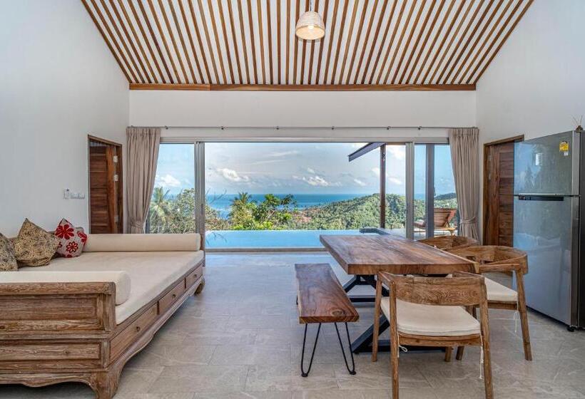 بنسيون 2br Modern Balinese Pool & Sea View Villa #9