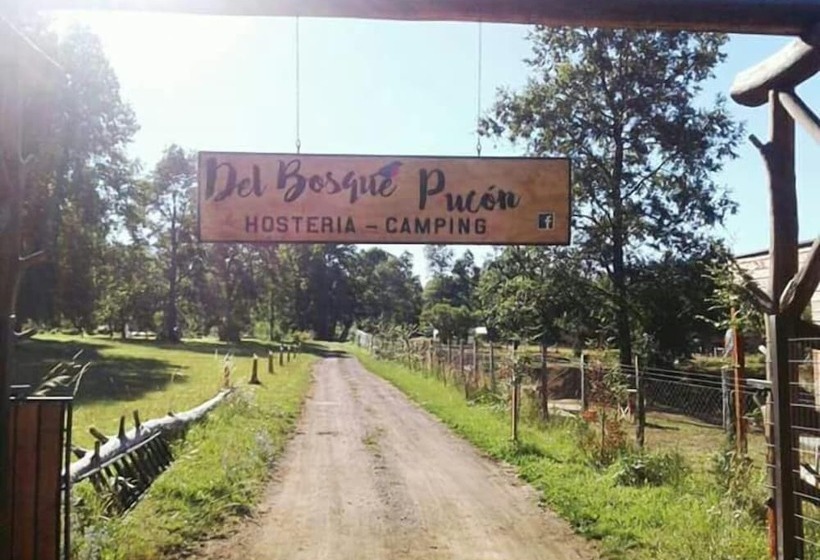 فندق صغير Hosteria Y Camping Del Bosque Pucón