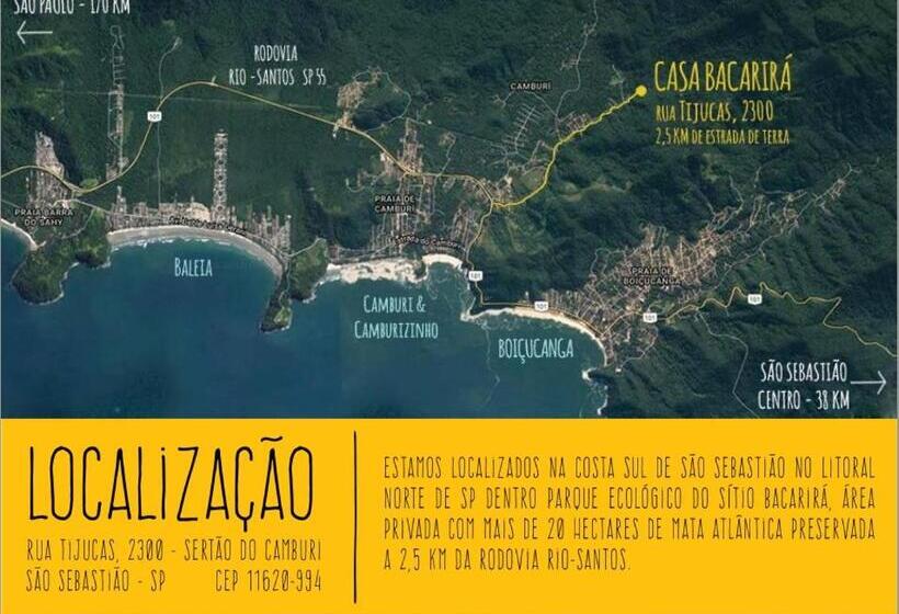 ペンション Casa Bacarirá   Floresta Com Yoga E Café Da Manhã Vegano