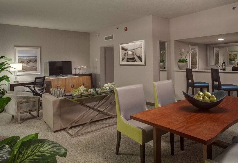 디럭스 스위트 킹 침대, Doubletree By Hilton Hotel Jacksonville Airport