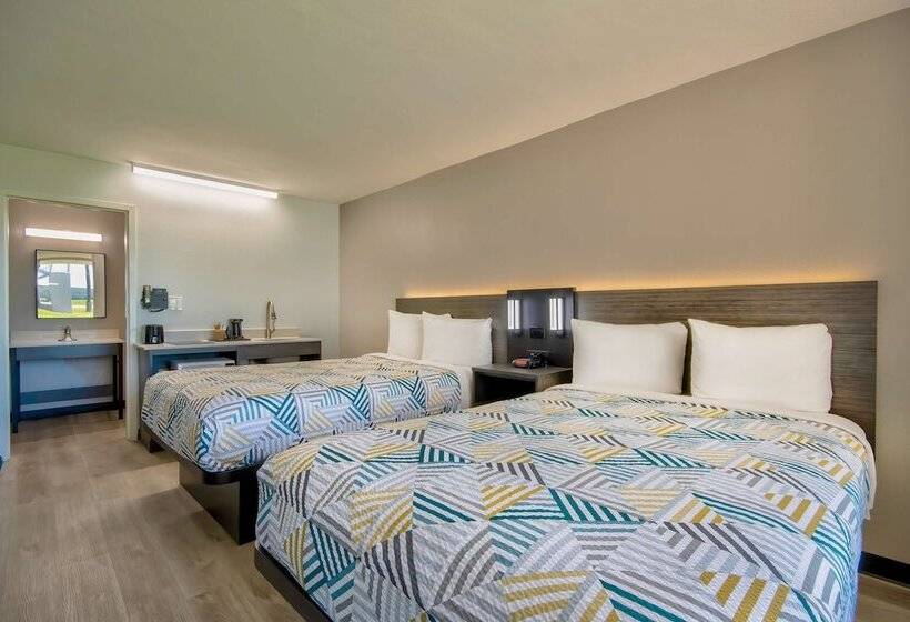 Номер Стандарт 2 Двуспальные Кровати, Studio 6 Rosenberg Tx