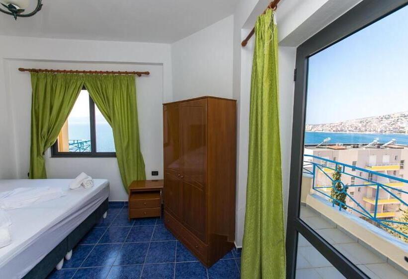 غرفة قياسية مطلّة علي البحر مزوَّدة بشُرفة, Blue Saranda
