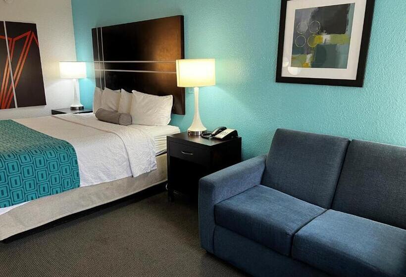 身障者適用キングサイズベッドルーム, Howard Johnson By Wyndham Houston Heights/downtown