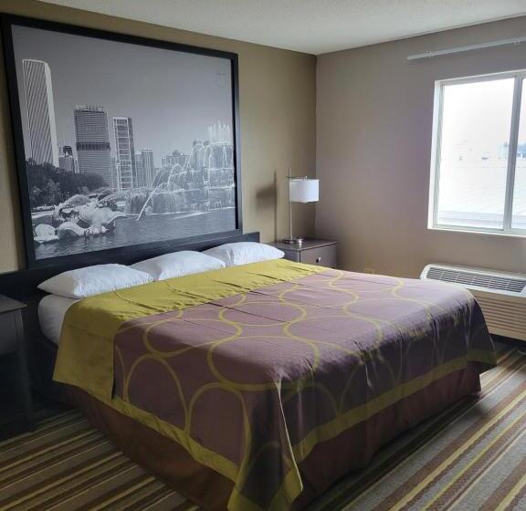 חדר סטנדרט עם מיטת קינג, Super 8 By Wyndham Aurora/naperville Area