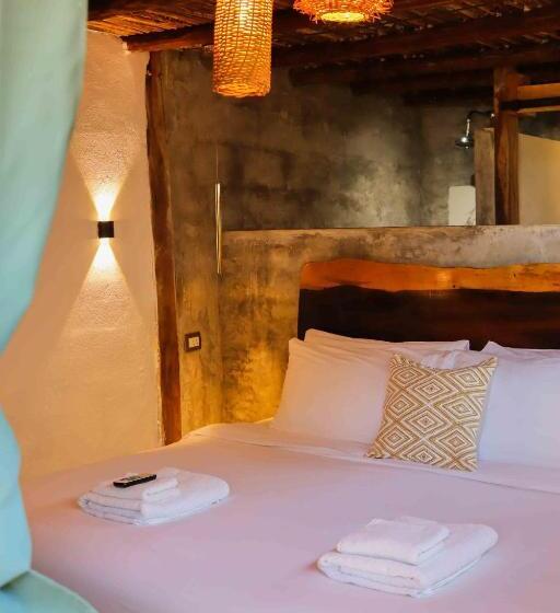 스위트 킹사이즈 침대, Casa Mate Beachfront Cabañas El Cuyo