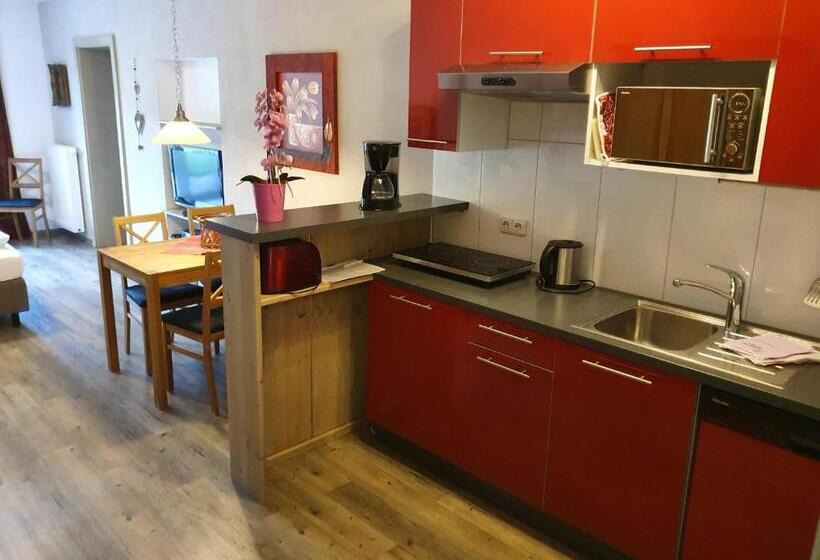 آپارتمان 1 خوابه با تراس, Romantik Pension Lehrberg