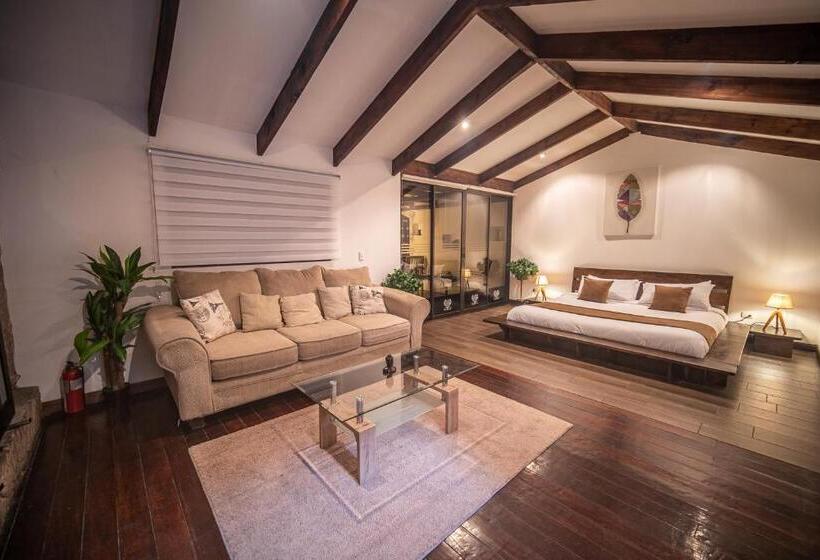 غرفة ديلوكس مزودة بشرفة, Casa Vistas Del Conde