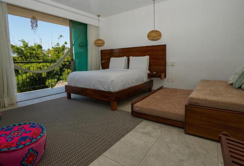 Standard Værelse til 4 pers. med Balkon, Puerto Sayulita