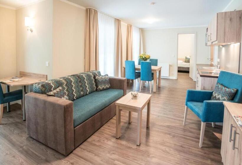 带1个卧室带花园景观的公寓, Akzent Apartmenthotel Residenz