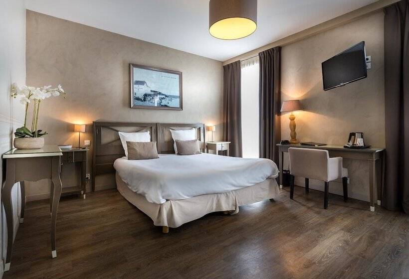 اتاق استاندارد با تخت دوبل و چشم‌انداز دریا, Best Western Hotel De La Plage Saint Marc Sur Mer