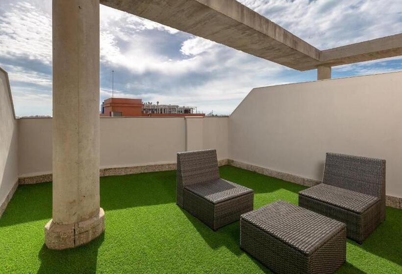 اتاق یک تخته با تراس, Albergue Juvenil Colegio Mayor Galileo Galilei