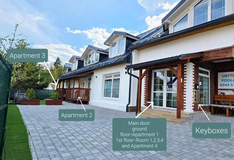 带共用浴室的标准房间, Apartmány Podlavice