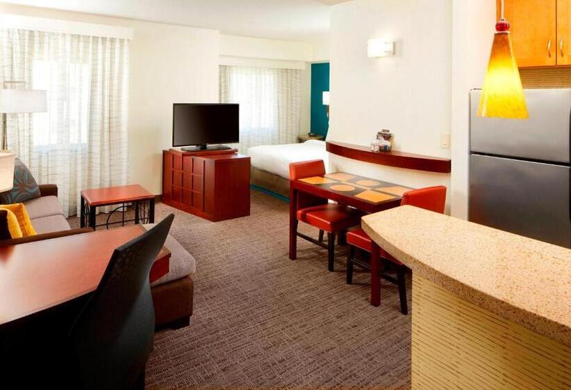 带大床的标准工作室, Residence Inn By Marriott San Antonio Six Flags At The Rim