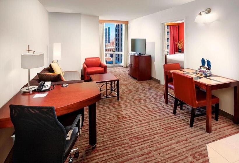 Suite med udsigt over byen, Residence Inn By Marriott Chicago Downtown/river North