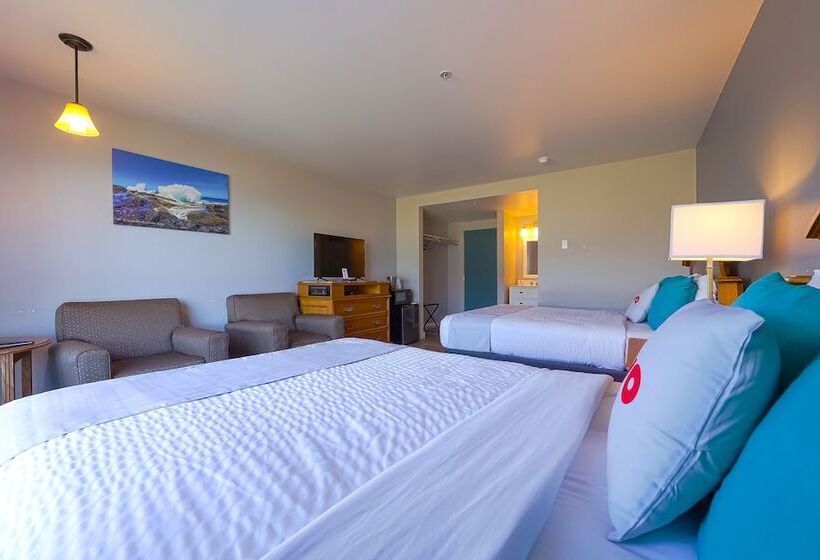Номер Стандарт 2 Двуспальные Кровати, Oyo Waves Hotel Newport Or Nye Beach