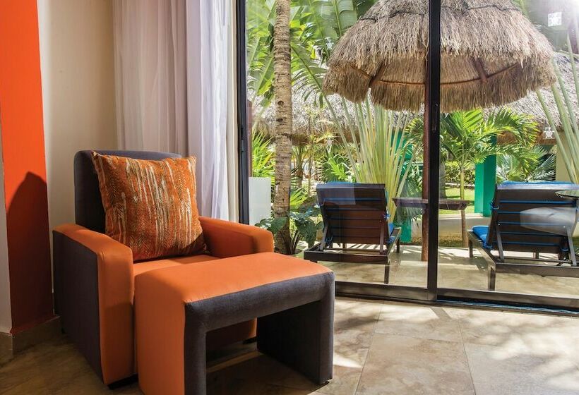 キングサイズベッド、ビュー付きデラックスルーム, Grand Oasis Tulum Riviera