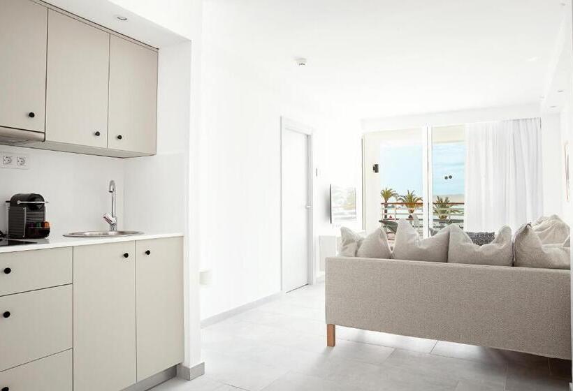 침실1개 아파트 발코니 바다 전망, Sunwing Alcudia Beach