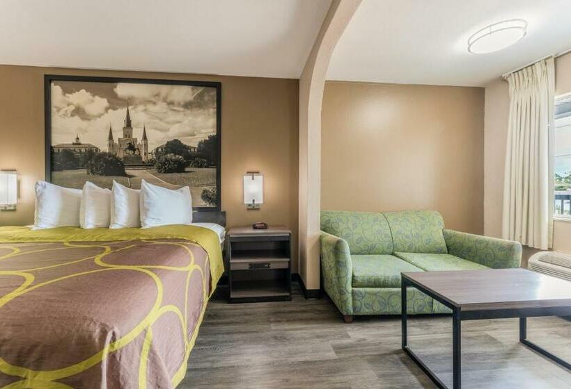 스탠다드 룸 킹사이즈 침대, Super 8 By Wyndham Lake Charles Northeast