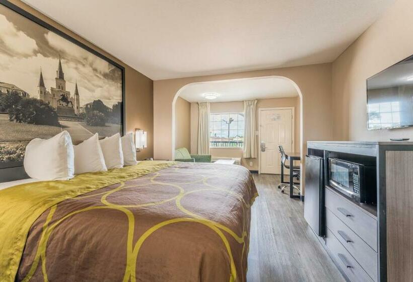 스탠다드 룸 킹사이즈 침대, Super 8 By Wyndham Lake Charles Northeast