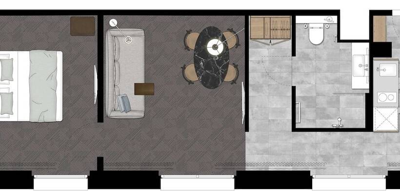 Апартаменты 1 Спальня, Adina Apartment Hotel Dusseldorf