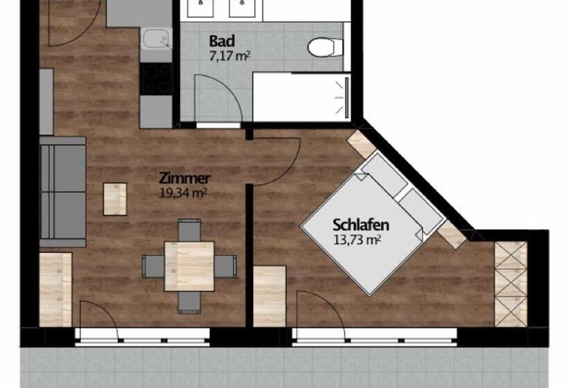 Апартаменты 1 Спальня с Террасой, Rustika   Appartements & Spa